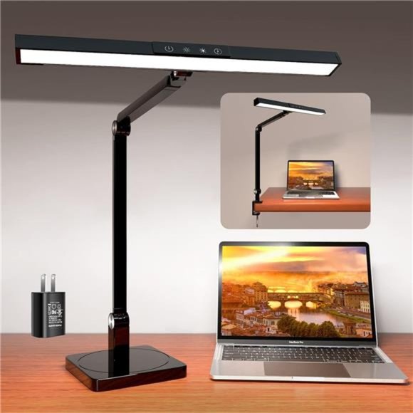 Desk Lamp Desk Lamps for Home Office, Eye-Caring Dimmable Desk Lamp